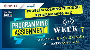 NPTEL Problem solving through Programming In C Week 7 Programming Quiz Assignment Solutions | Swayam