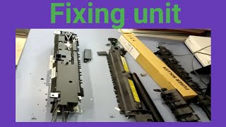 Complete detail how to open Fixing unit and change heat roller in Konica Minolta Bizhub 215