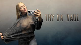 Transparent Clothes Try On Haul With Olivia | Try On Haul In Dressing Room