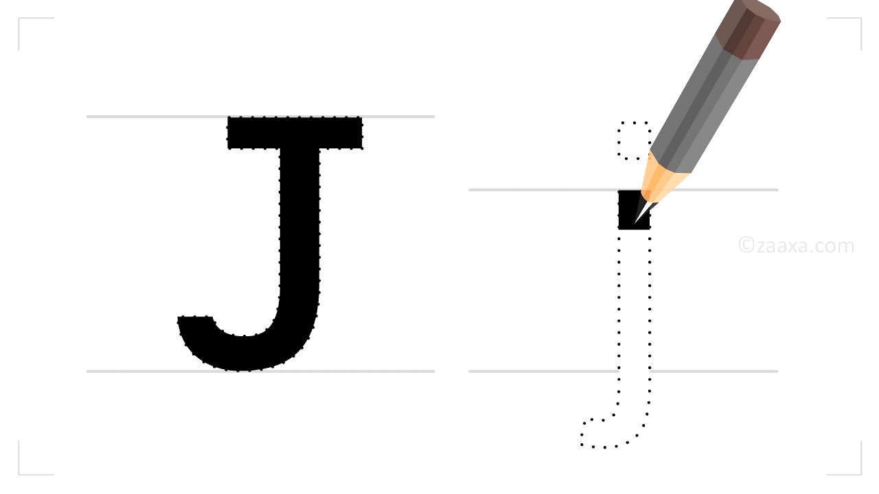 how to write the english letter J?