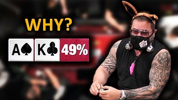 Hustler Live Producer Nick V. FOLDS Ace-King PREFLOP