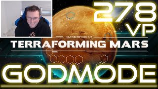 The GODMODE Game (278 VP) - Mars app Card Strategy - TERRAFORMING MARSterclass Ep. 16 part 2