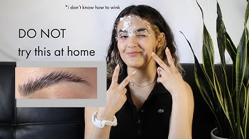 i tried to do my eyebrows at home so you don