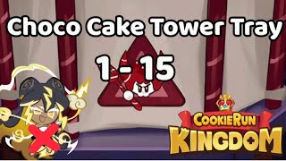 How to Beat Decadent Choco Cake Tower Tray 1-15 Guide Cookie Run Kingdom
