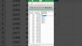 Finding Week Numbers for Dates in Excel screenshot 1