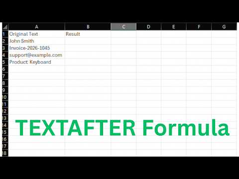 How to use TEXTAFTER in Excel