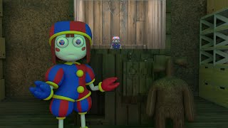 Pomni and Siren Head want to help Pomnis younger brother