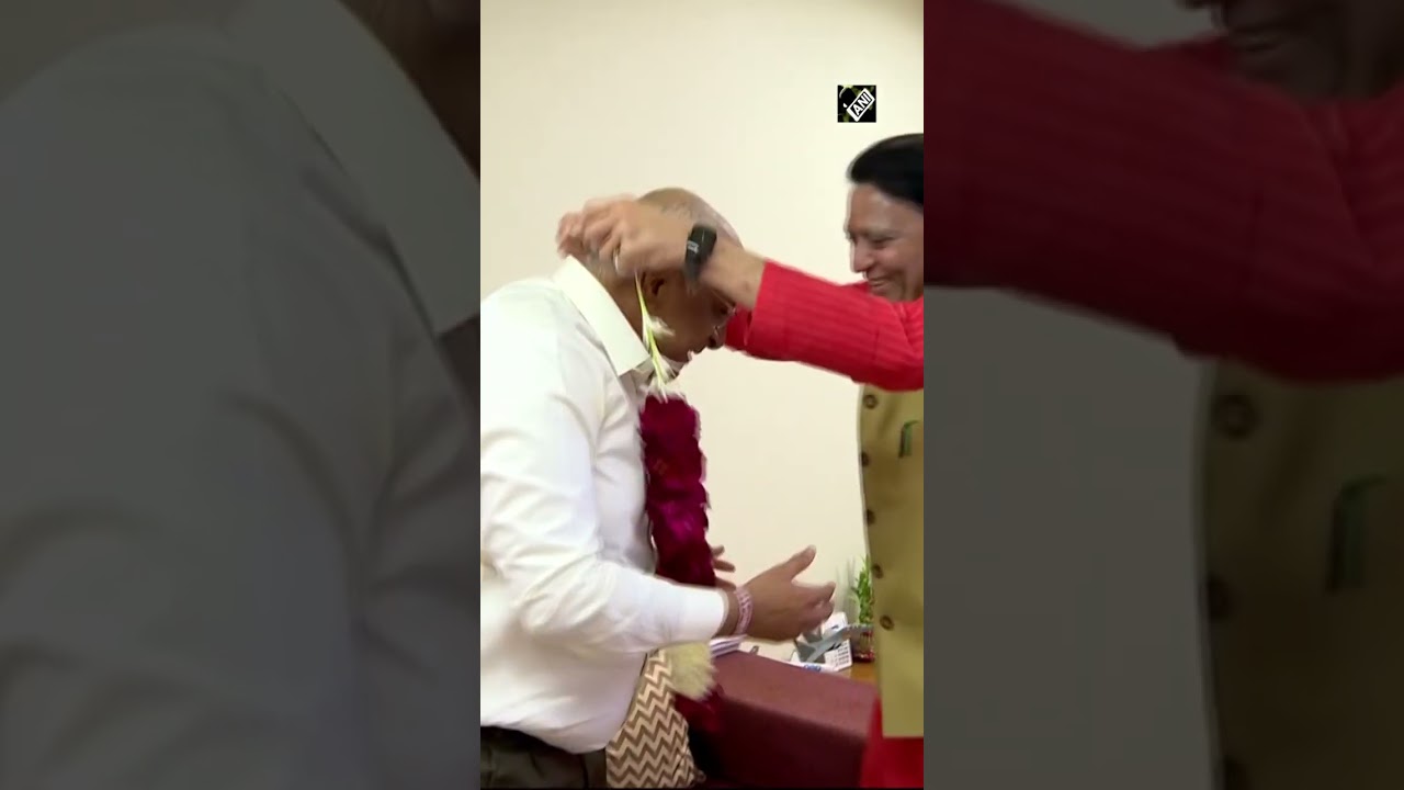 Newly-elected Gujarat CM Bhupendra Patel takes charge of his office in Gandhinagar