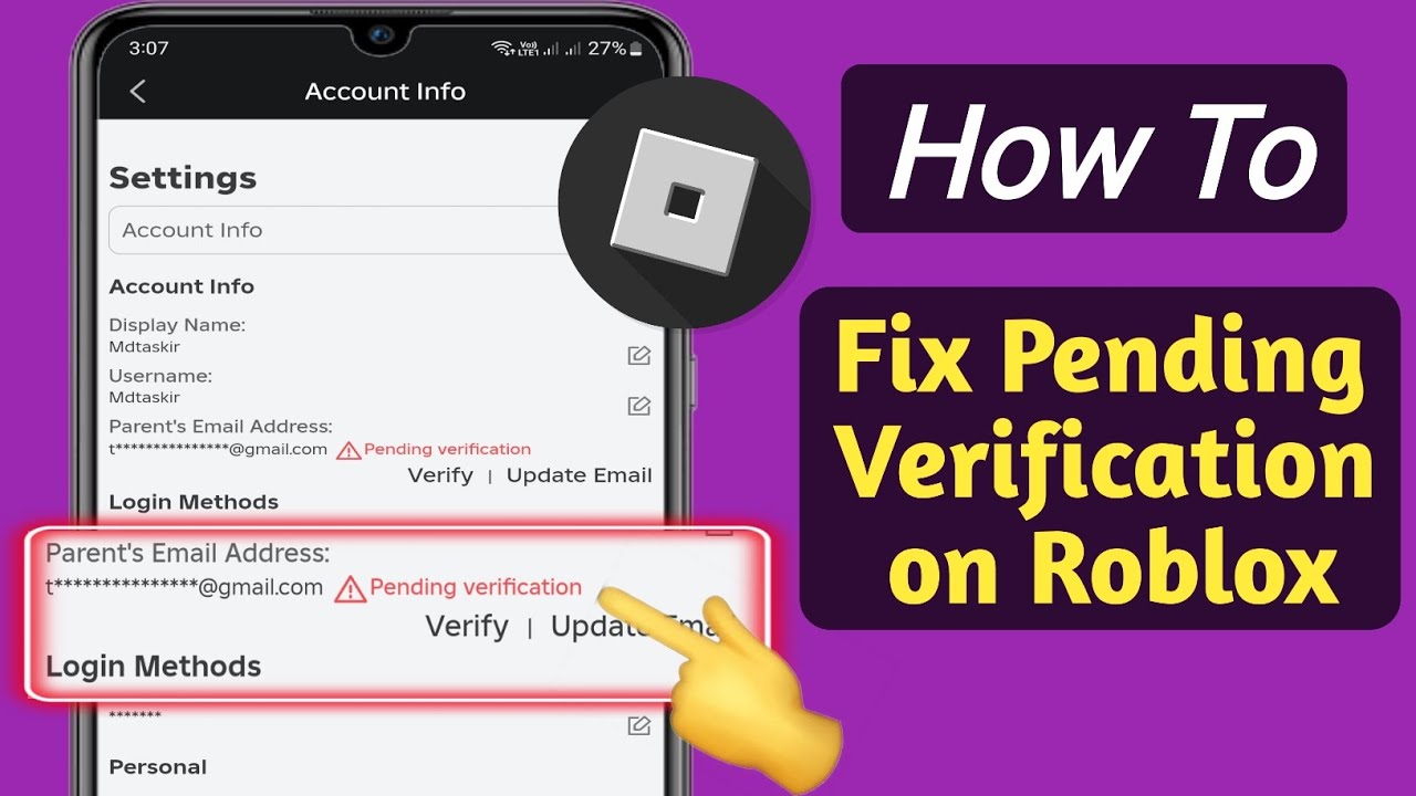 How to fix pending verification on roblox 2024 | roblox email pending ...