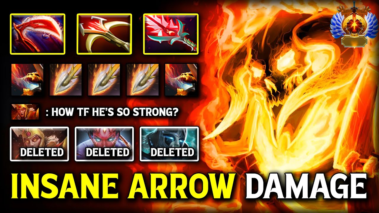 INSANE ARROW DAMAGE CARRY Clinkz 31Kills With Full Critical Build Even QOP Can't Juke 7.40b Dota 2