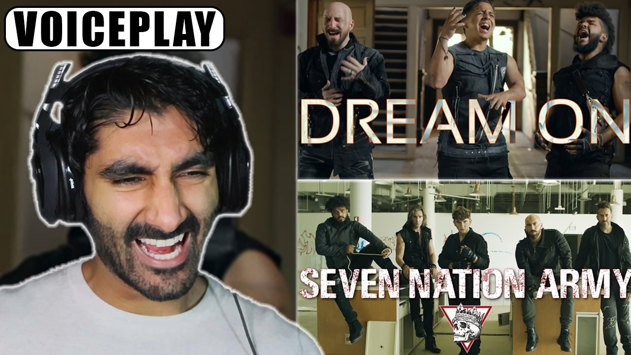 UM WHAT: VoicePlay Cover "Seven Nation Army" & "Dream On" [DOUBLE REACTION]