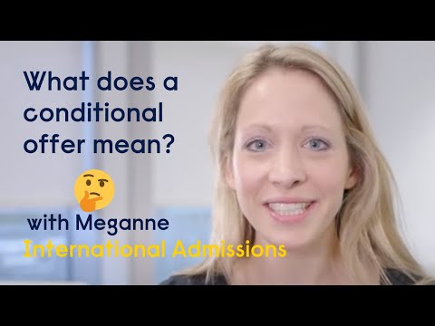 ARU International | What a conditional offer means