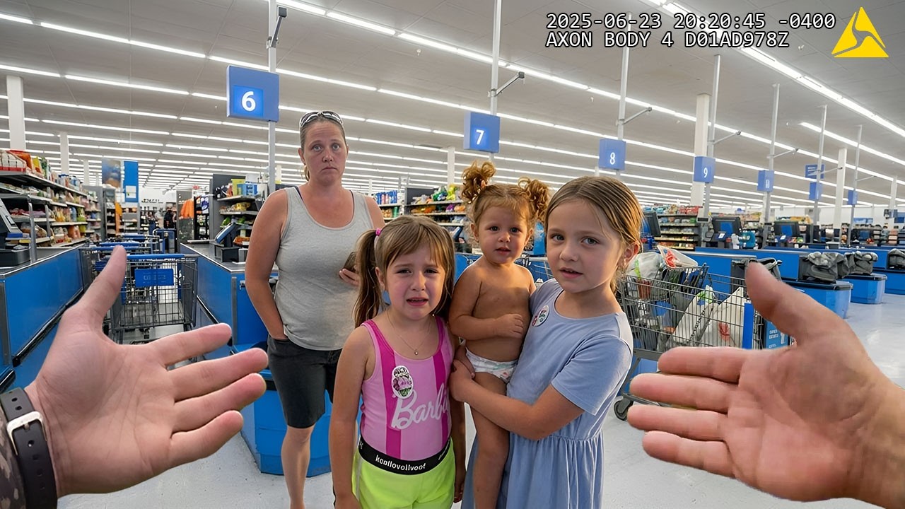 Mom Caught Skip-Scanning Flees, Leaving 3 Kids in Walmart - YouTube