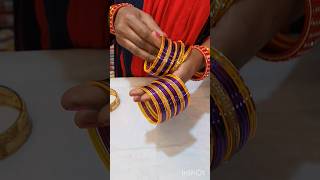 Yellow.purple colour bangles design set-1 #bangles #ytshorts #youtubeshorts #shorts #chudiset #huru