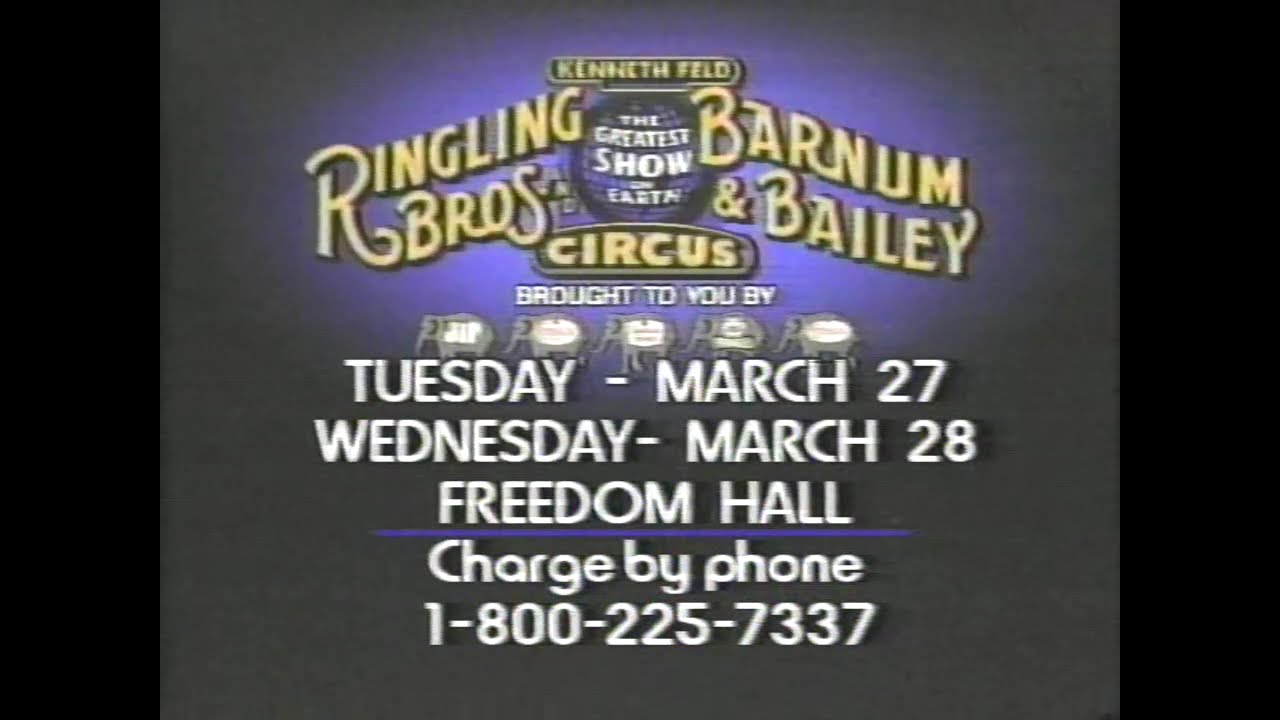 1990 Ringling Bros Barnum and Bailey Circus at Freedom Hall Louisville KY  Commercial