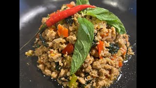 Thai Ground Pork with Lime and Mint Leaves