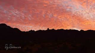 Epic Arizona Sky on Fire Sunset Over the McDowell Mountains | Time-Lapse