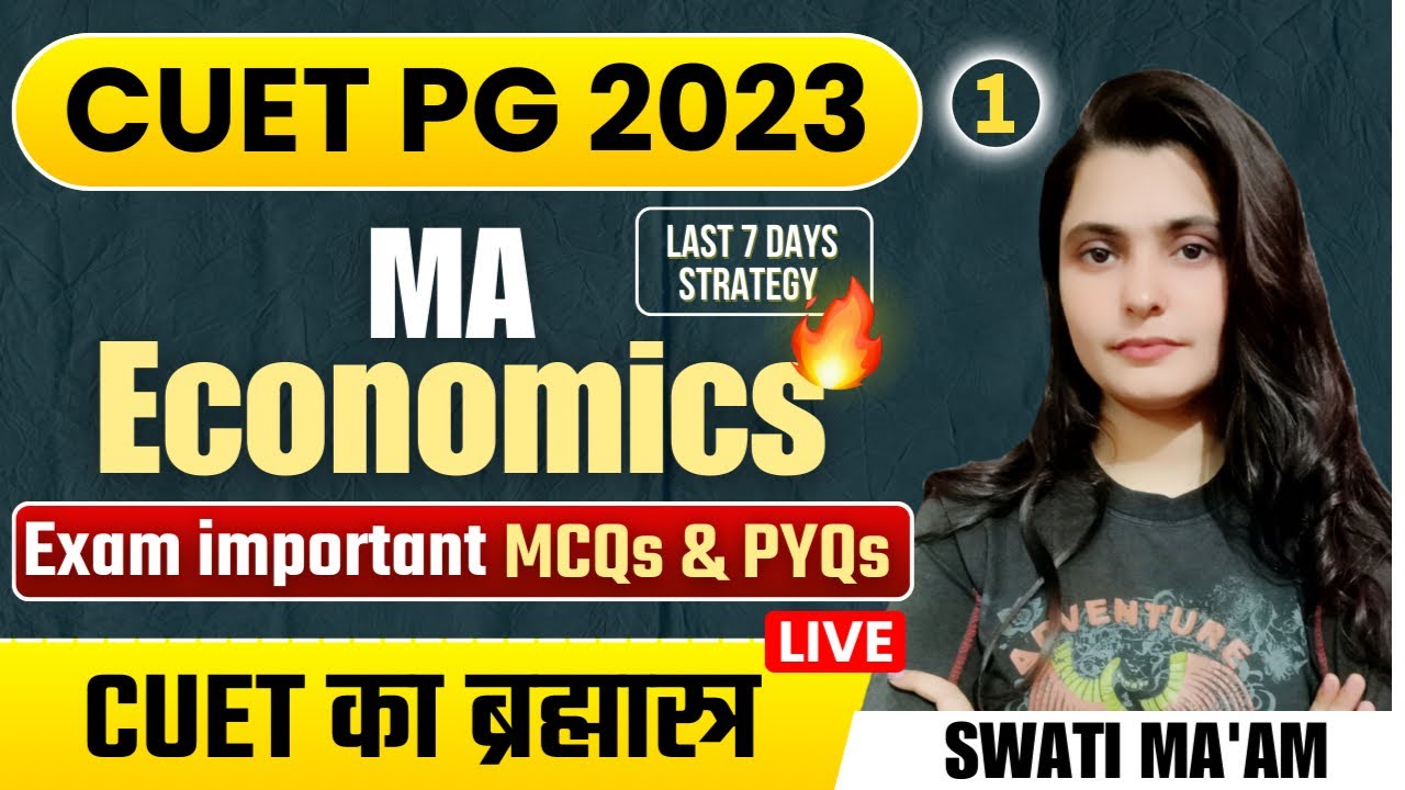 CUET MA Economics 2023 Most Important MCQ-1|| Exam Important MCQs ...