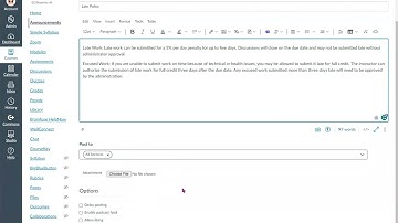Canvas Announcements Overview