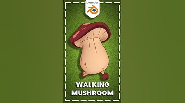 Toon Style in Blender? Try This Walking Mushroom! #blender3d #timelapse #ucupaint
