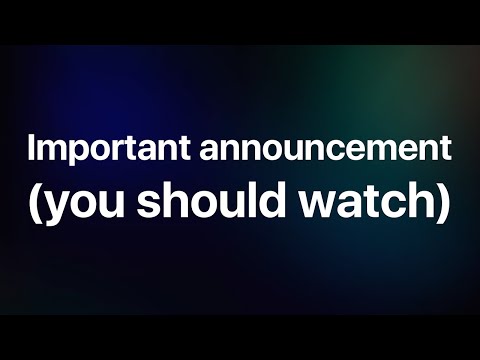 Channel announcement regarding uploads
