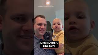 Baby Hilariously Imitates Mom's Sighs 😂