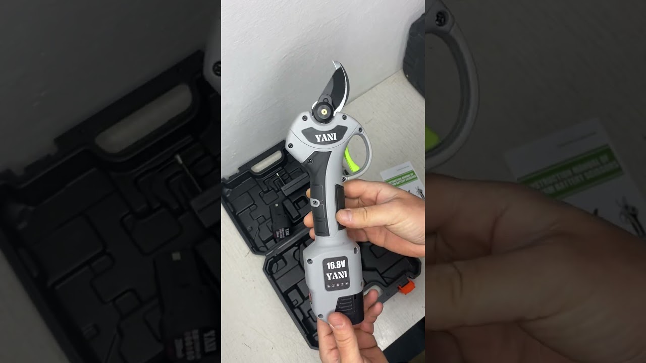 Обзор аккумуляторного секатора от бренда YANI. Каспий магазин код 138372893  