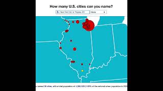 I Named 50  Illinois Cities (Timelapse) #shorts