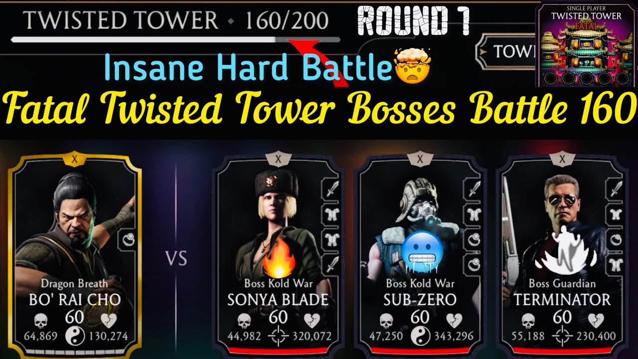 Twisted Fatal Tower Bosses Battle 160 Fight + Reward | Talent Tree setups | MK Mobile