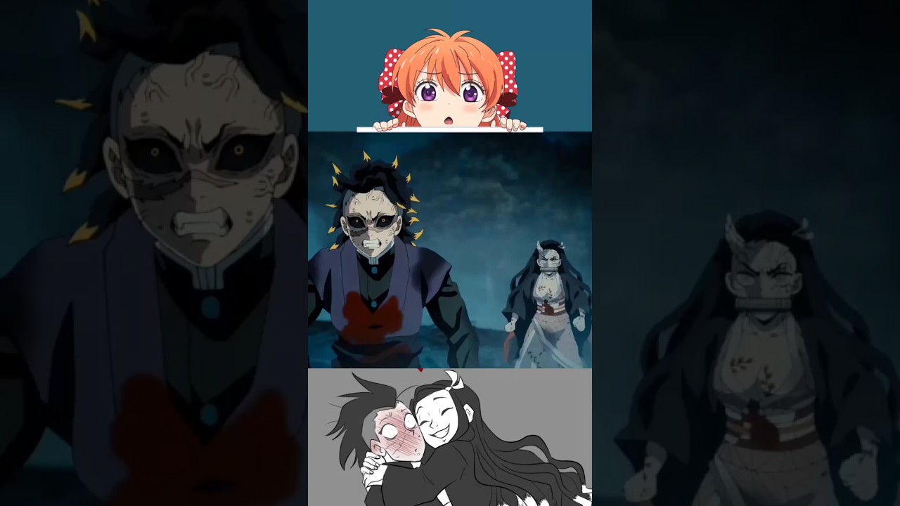 Cute Nezuko with Genya 