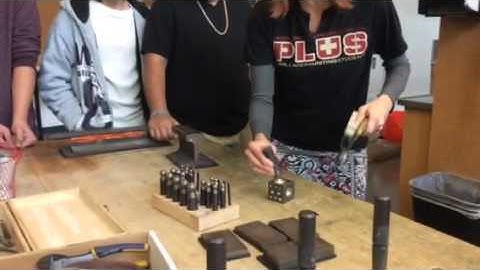 Using dapping tools to create domes in metal