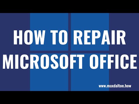 Video: Repararea Microsoft Office în Windows 10: 11 Pași Video: Repararea Microsoft Office în Windows 10: 11 Pași
