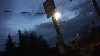 In the bus stop video. Time lapse