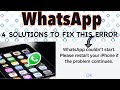 FIX WhatsApp couldn't start. Please restart iPhone if problem continues iOS 16/17/18…