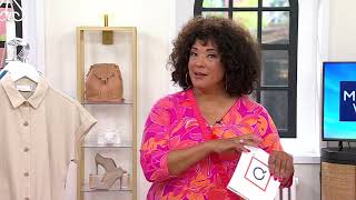 Belle by Kim Gravel Packabelle Summer Fun Tie Front Top on QVC Net Worth