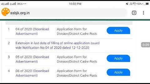 JKSSB JOBS 2020 NOTIFICATION NO 5 & 6 OF 2020 ONLINE LINK ACTIVATED