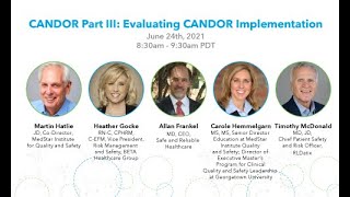 CANDOR Part III: Evaluating CANDOR Implementation: Impact, Effectiveness, and Sustainment