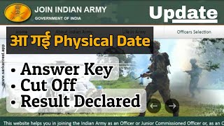 Army agniveer result 2023 | cut off answer Key Kab tak aayega physical date | Declared indian army