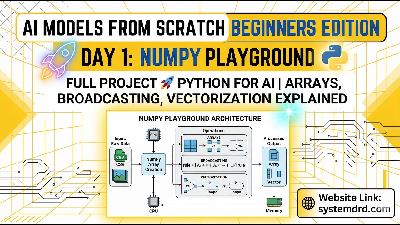day1:NumPy Playground Full Project 🚀 Python for AI | Arrays ...