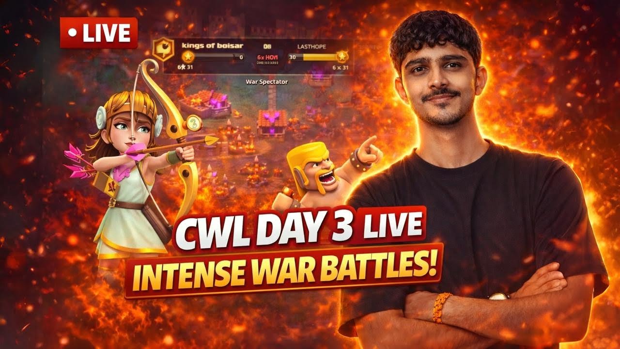 CWL DAY 3 LIVE INTENSE WAR BATTLES!