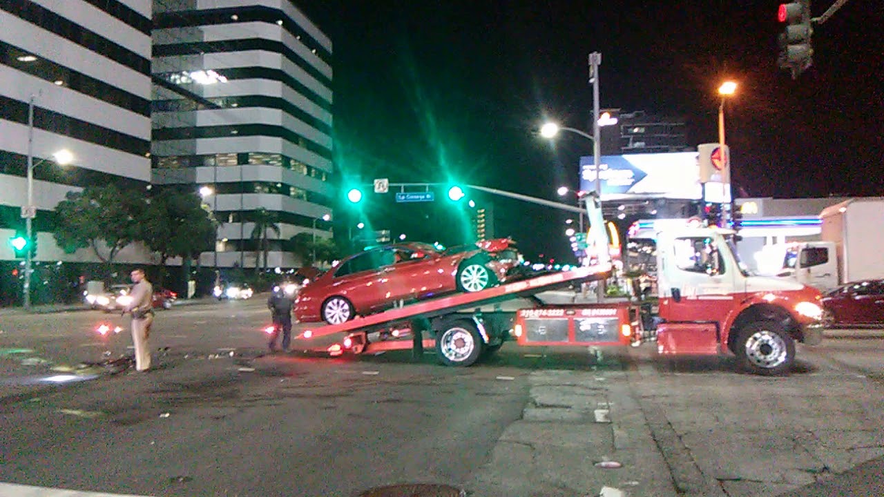 Accident scene. Century west bound La Cienega Blvd YouTube