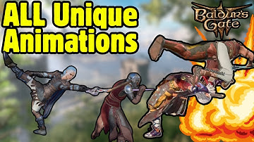 ALL NEW UNIQUE ANIMATIONS in Baldur