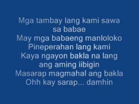 Nagmahal ako ng bakla w Lyrics   Dagtang lason