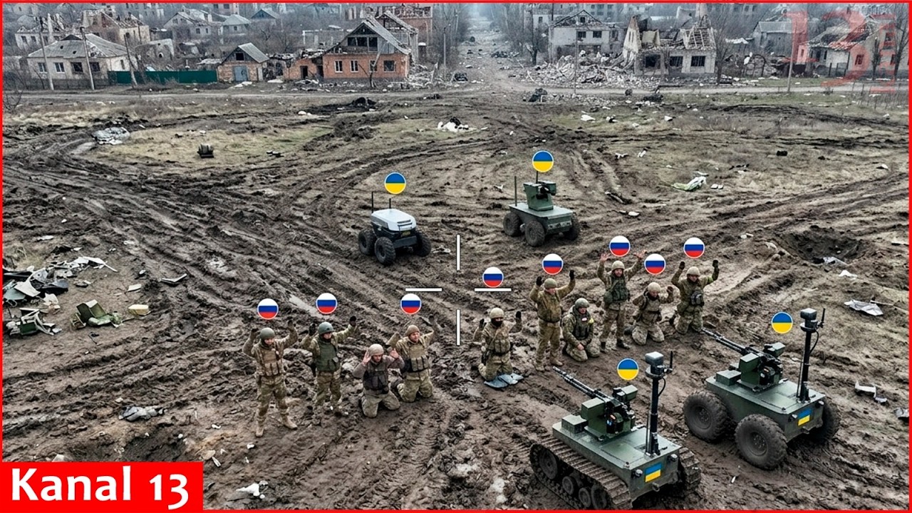 Russian soldiers surrender to both aerial drones and ground robots on front line