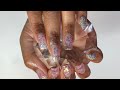 Watch Me Do My Acrylic Full Set | Iridescent Nails | How To Make Glitter Acrylic