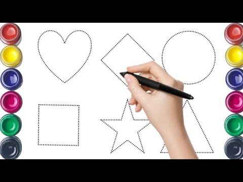 Colors&Educational video for Kids, 2d shapes drawing | Preschool Learning for toddlers,Learn  126