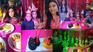 ডোনা র জন্মদিনে কেক কাটার পর্ব। Dona Aayushi r Grand Birthday Celebration