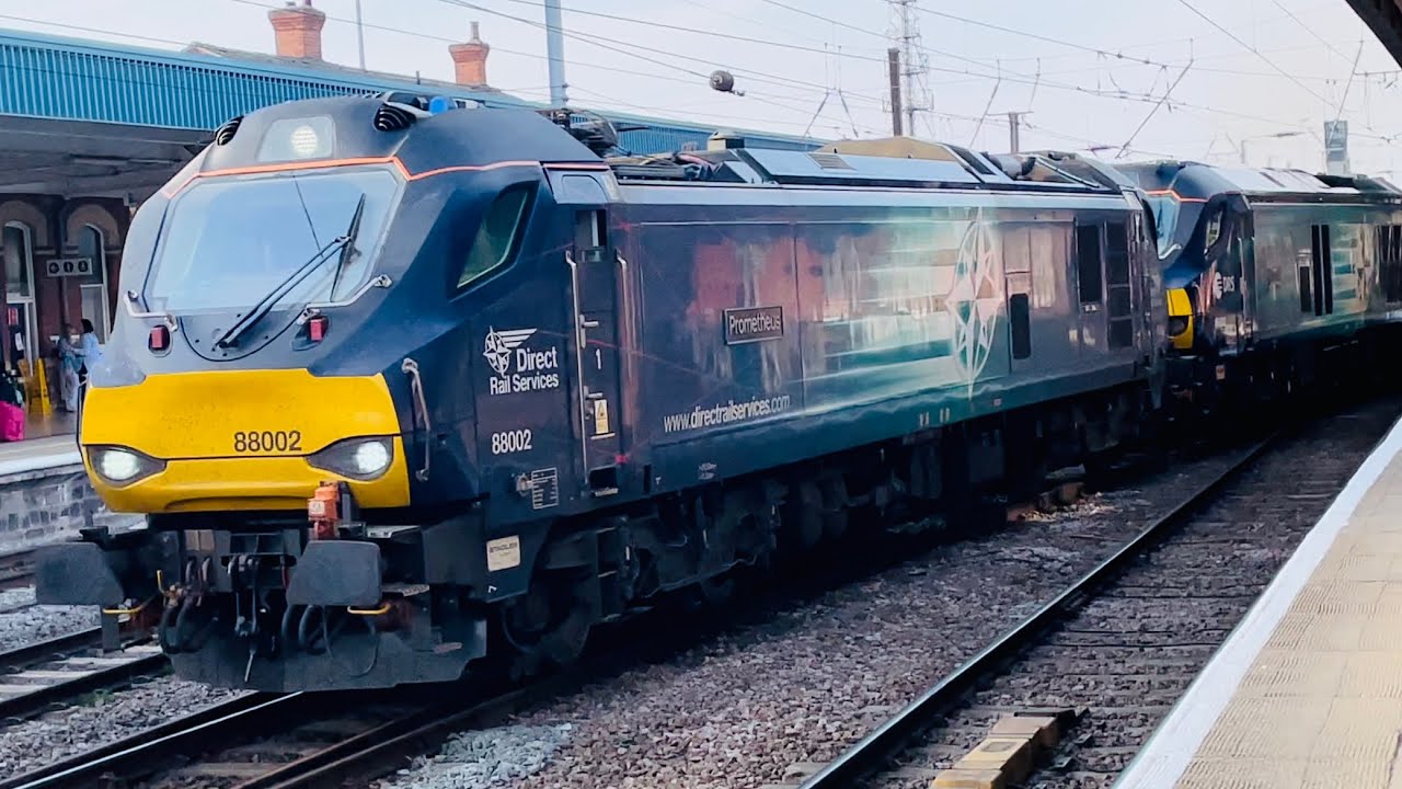 DRS 88002+68002 At Doncaster From Mossend Euroterminal To Daventry Drs (Tesco)