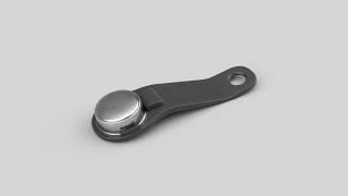Touch Memory Key - Low-poly 3D model - 360°