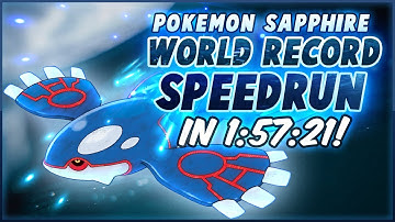 Pokemon Sapphire WORLD RECORD Speedrun in 1:57:21! (Former World Record!)